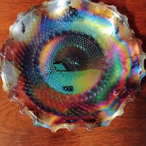 Iridescent Glass Art Plate